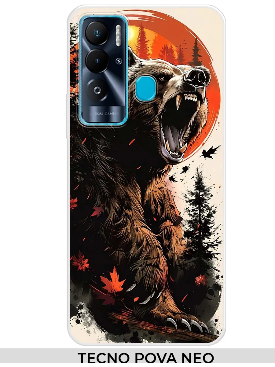 TECNO / Чехол на POVA NEO (для Техно Пова нео) Медведь