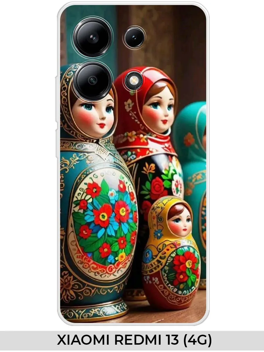 Xiaomi / Чехол на Redmi 13 (4G) POCO M6 (4G) 2024 с матрешкой