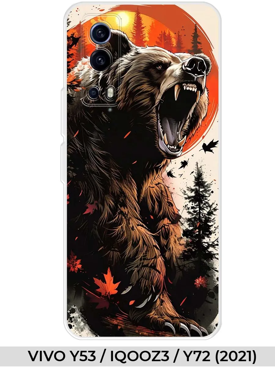 VIVO / Чехол на Y53_IQOOZ3_Y72 (2021) (для Виво У53) Медведь