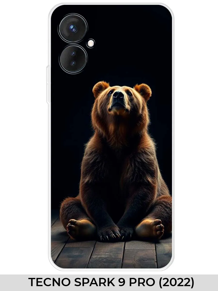 TECNO / Чехол на SPARK 9 PRO (для Техно Спарк 9 про) Медведь