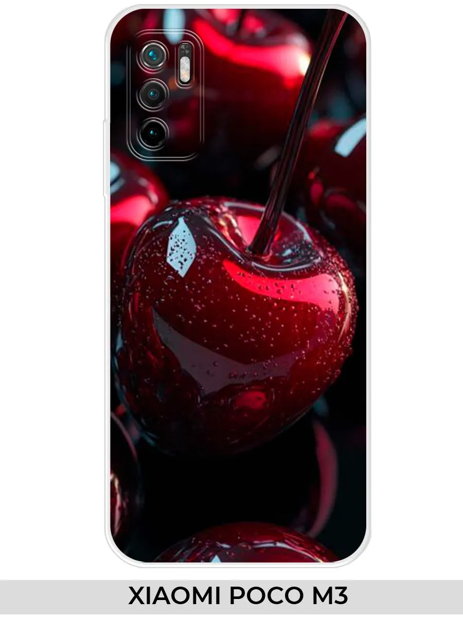 Xiaomi / Чехол на Poco M3 Redmi 9T Redmi Note 9 4G вишня
