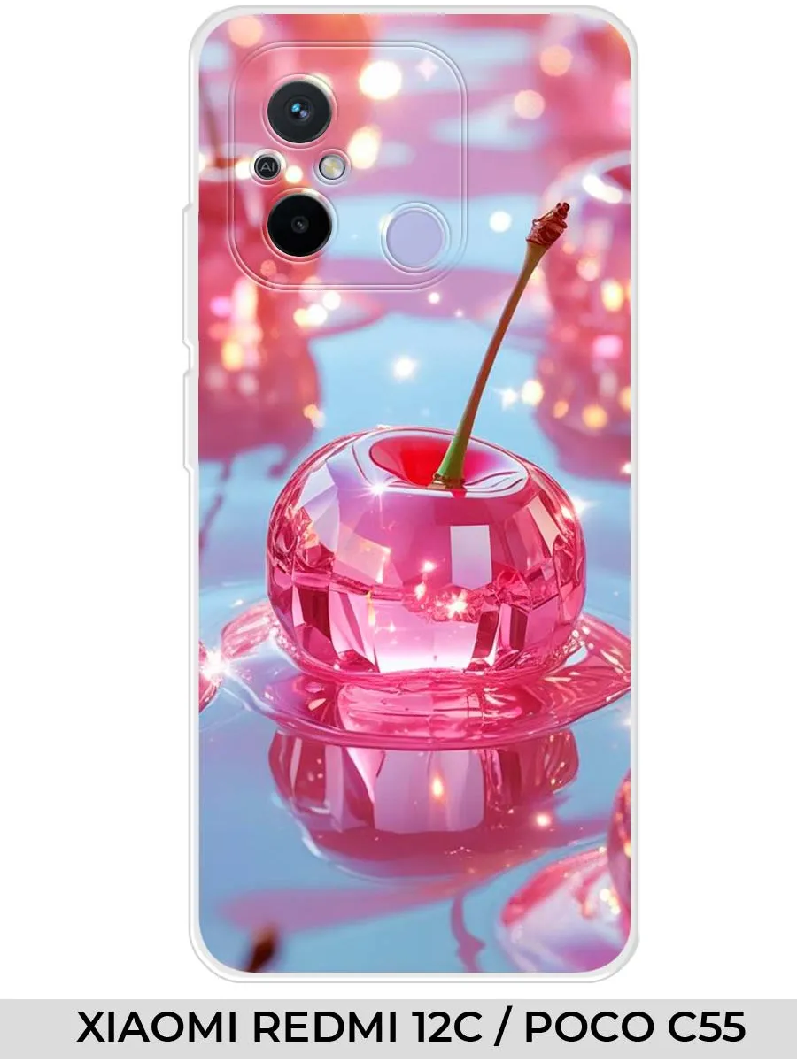 Xiaomi / Чехол на Redmi 12C POCO C55 вишня