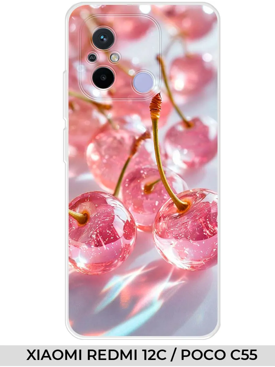 Xiaomi / Чехол на Redmi 12C POCO C55 вишня