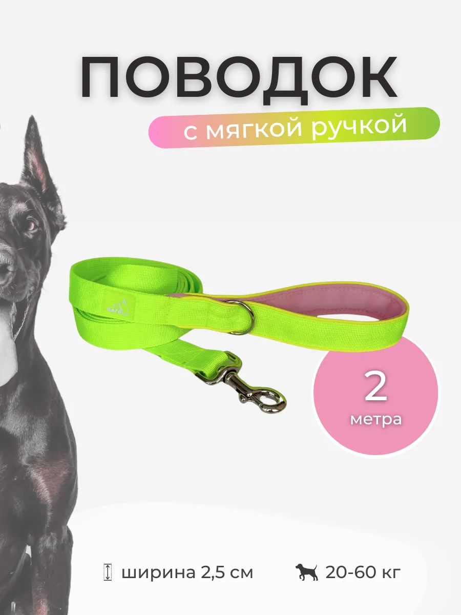 Rafa Petshop / Поводок с мягкой ручкой 2 метра