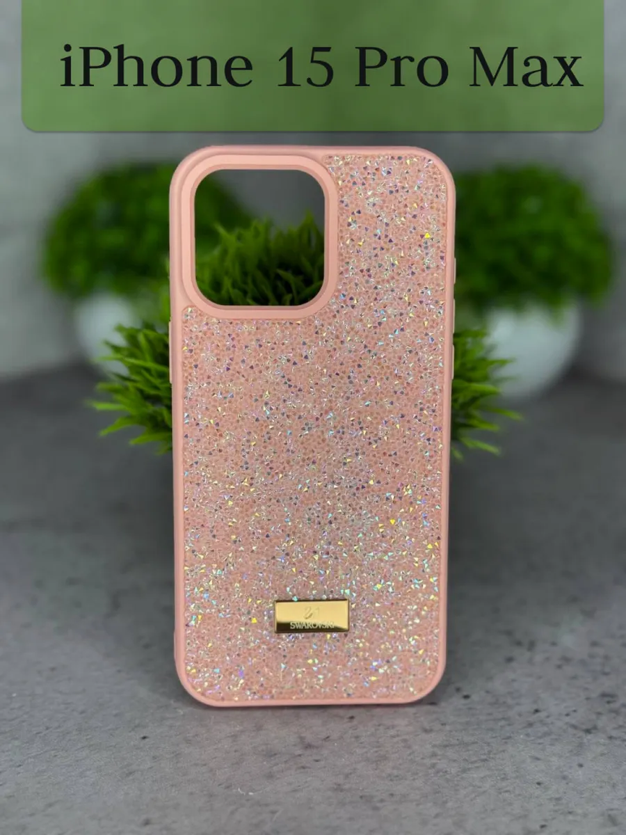 Чехол на iphone 15 Pro Max со стразами Swarovski
