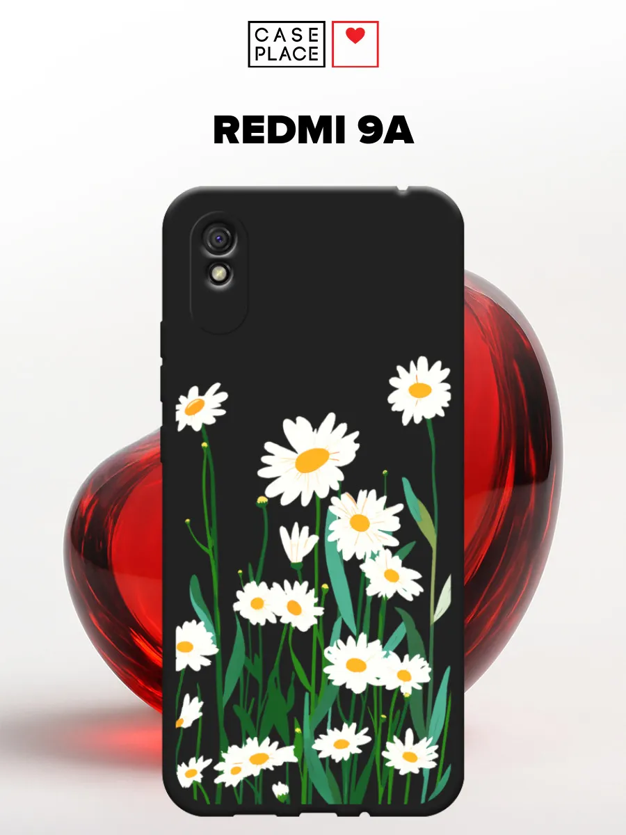 Xiaomi / Матовый чехол на Redmi 9A с ромашками