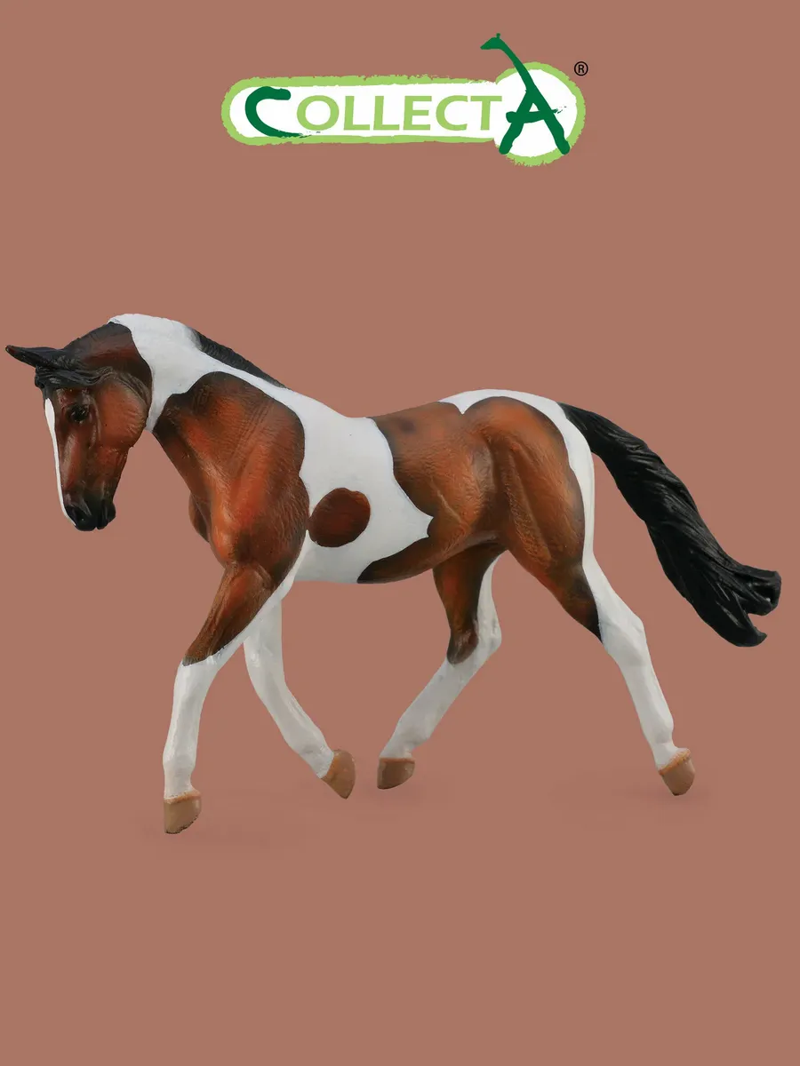 Gulliver Collecta / Фигурка Gulliver лошади Кобыла Пинто гнедая XL