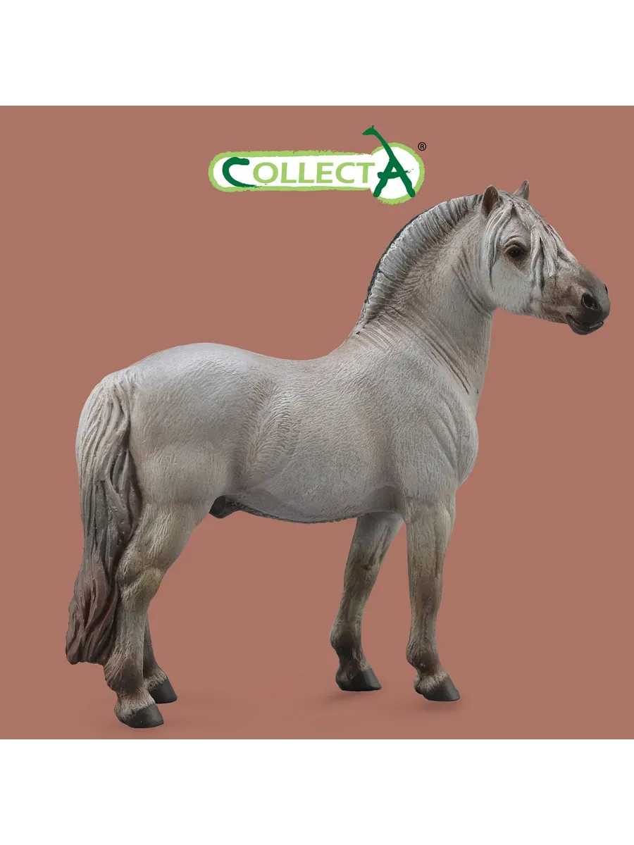 Gulliver Collecta / Фигурка Gulliver лошади Фьордский жеребец серый XL