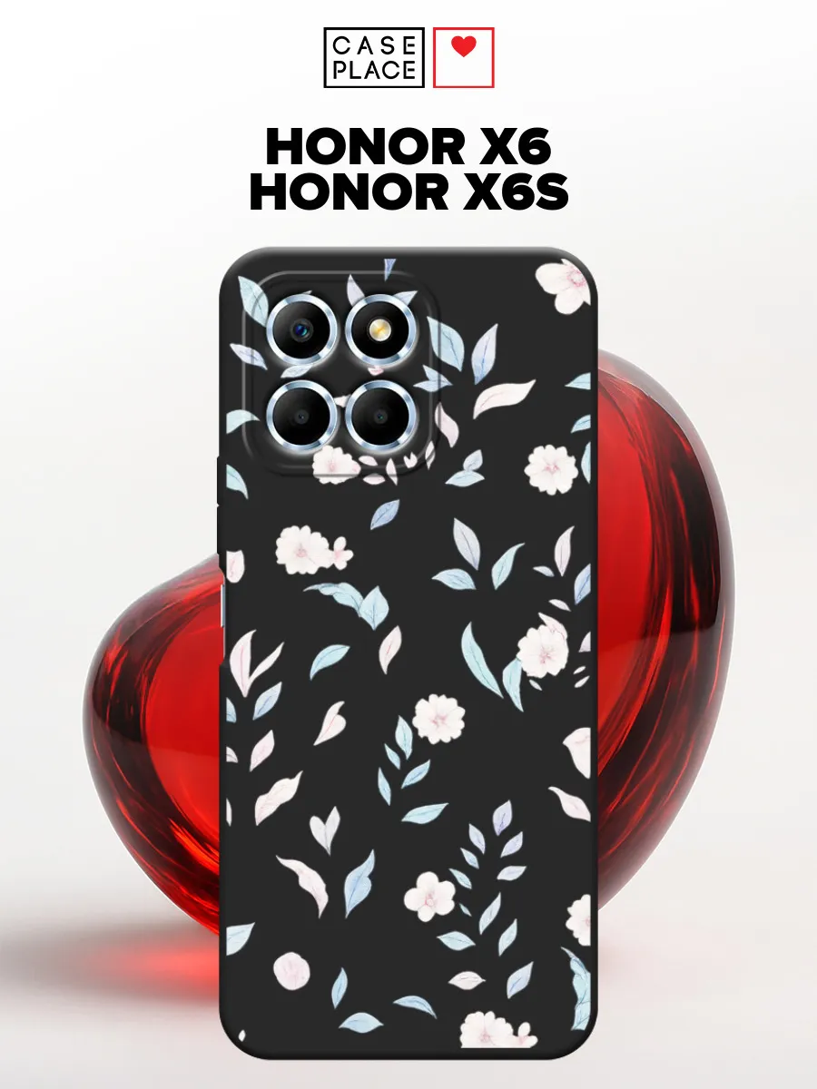 Huawei / Матовый чехол на Honor X6 X6s с цветочками