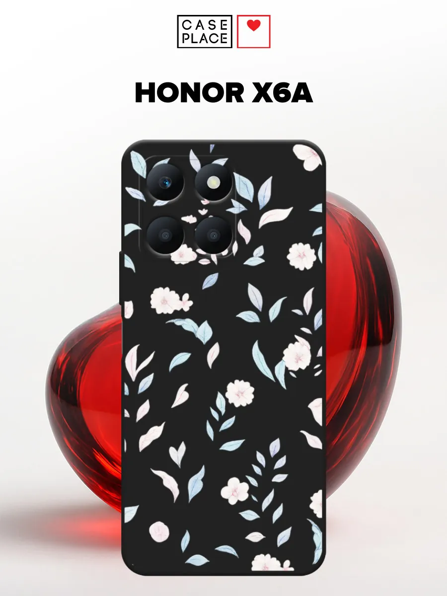 Huawei / Матовый чехол на Honor X6A с цветочками