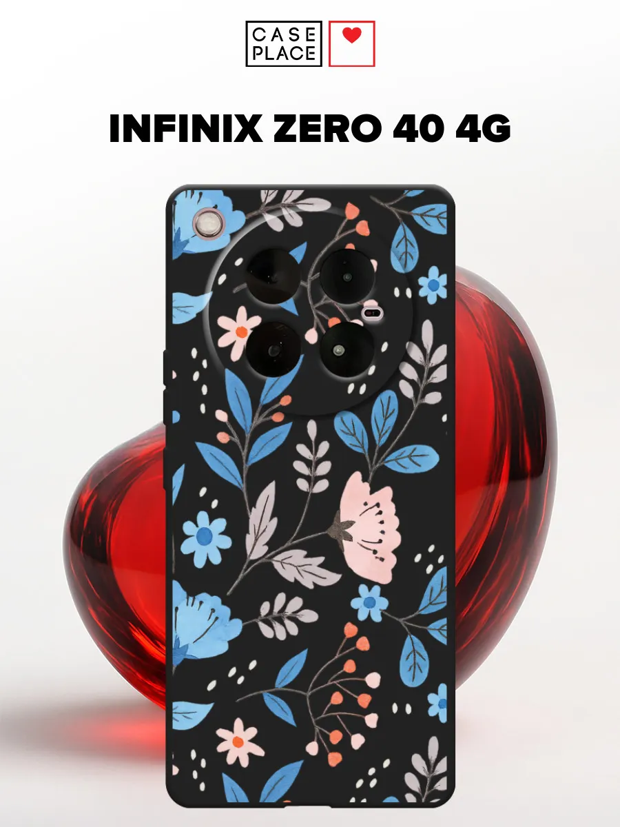 Infinix / Матовый чехол на Zero 40 4G с цветочками