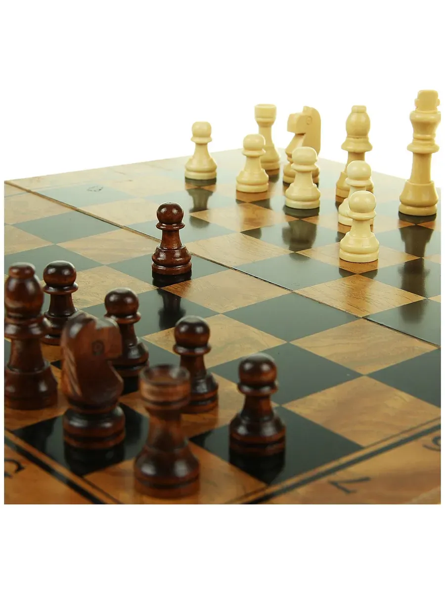Игровой набор 3 в 1 "Нарды шахматы шашки" 35х35