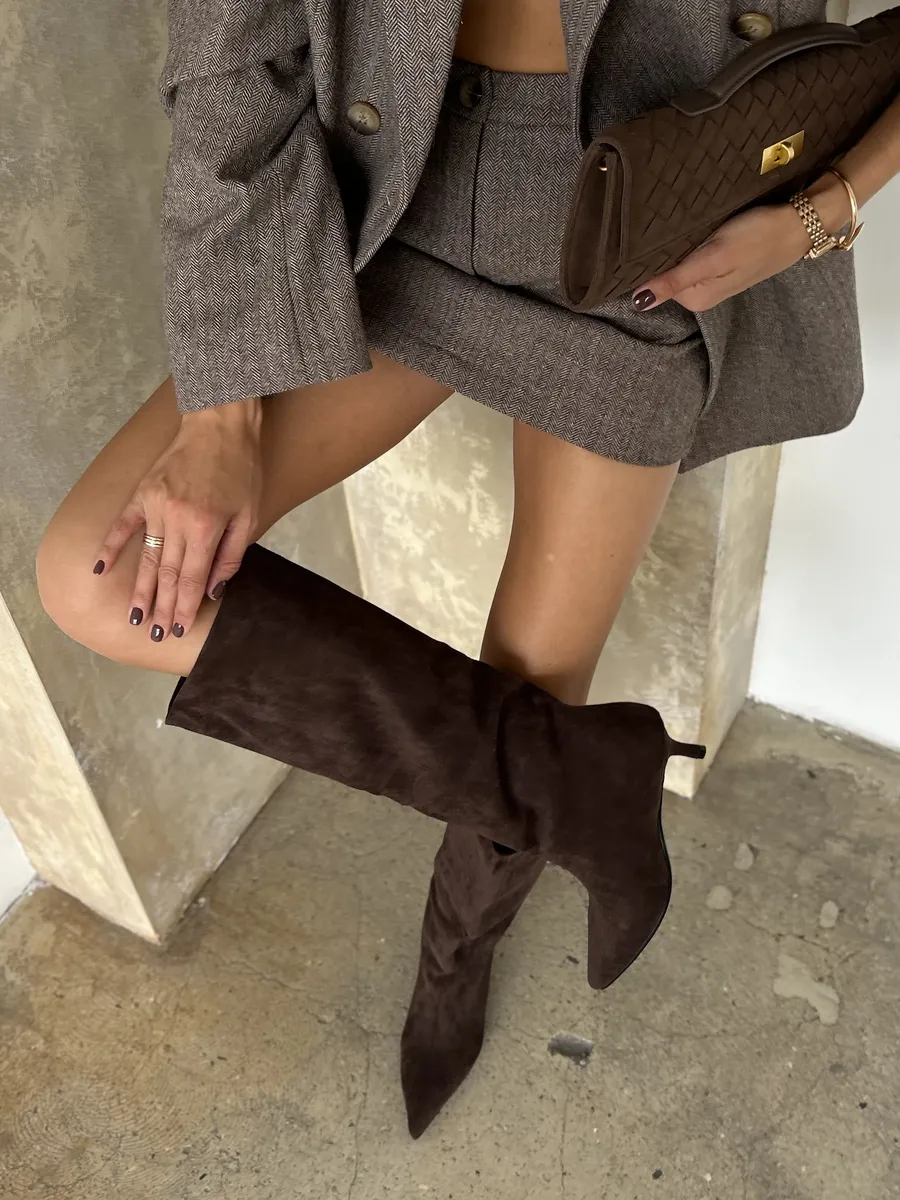 Roksi shoes / Сапоги демисезонные высокие на низком каблуке