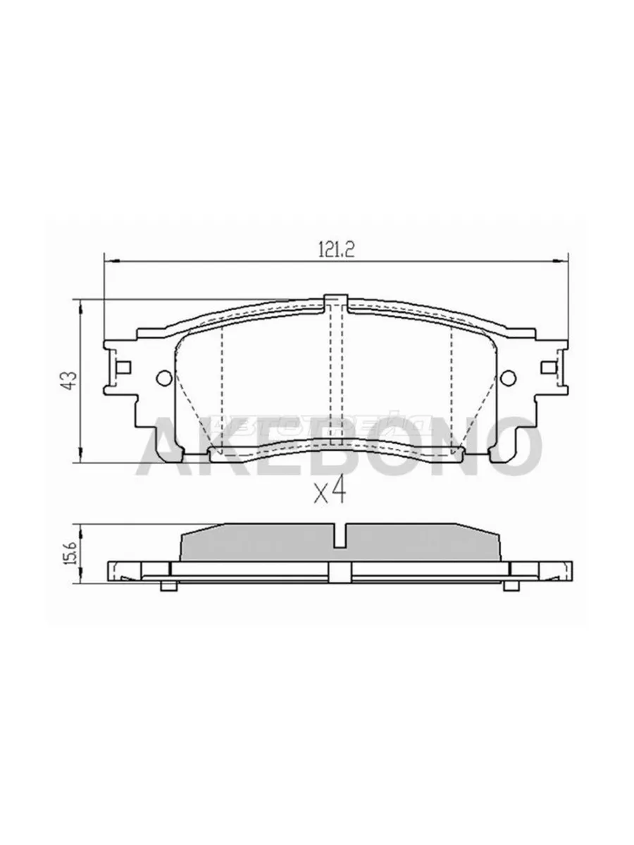 AKEBONO / Колодки тормозные сзади Лексус ЭнИкс 200, 300 Z10 2014–201