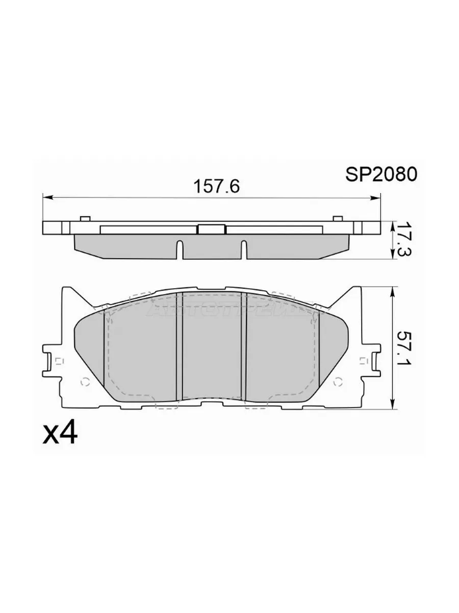 HI-Q/SANGSIN BRAKE / Колодки тормозные спереди Тойота Камри В30 XV30 2001–2006