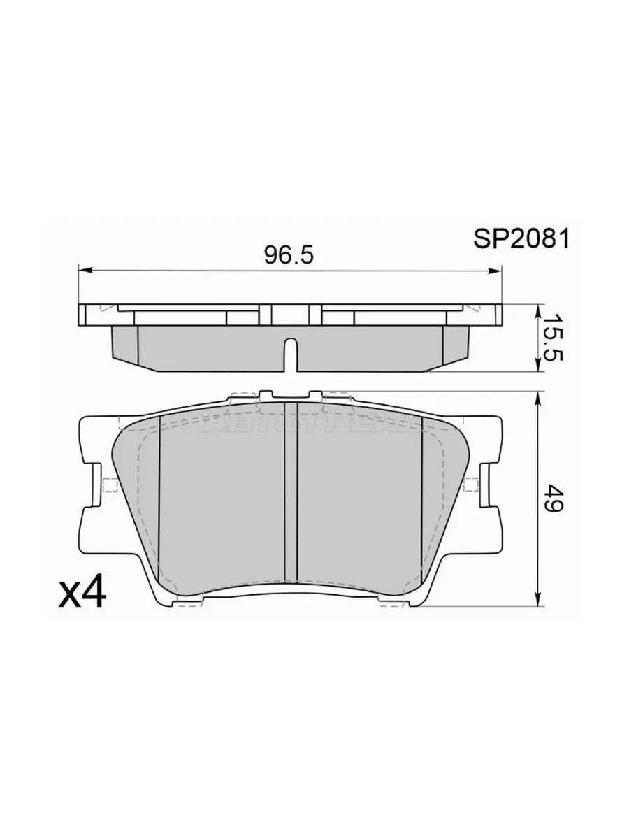 HI-Q/SANGSIN BRAKE / Колодки тормозные сзади Тойота Рав 4 СА40 IV 2012–2015