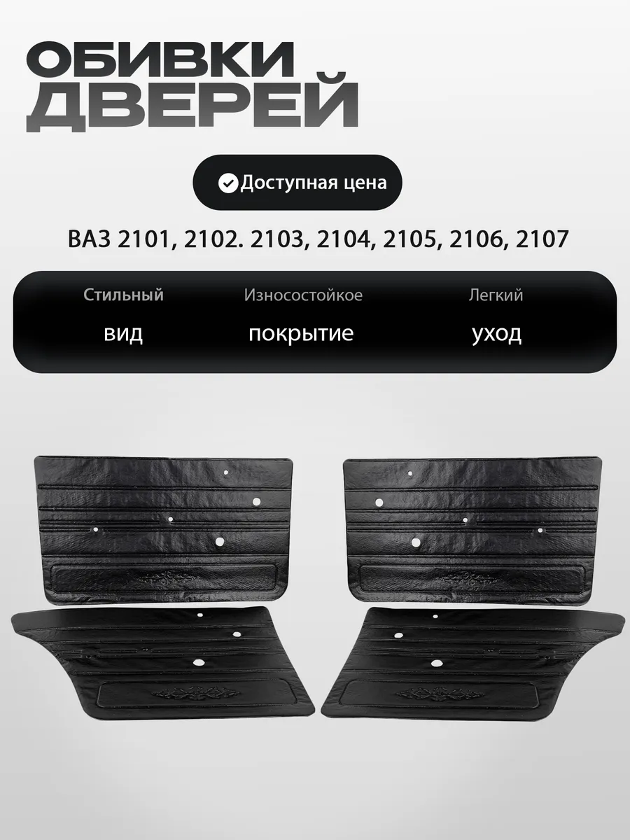 Обивка дверей образца 2106 из экокожи для ВАЗ 2101-2107