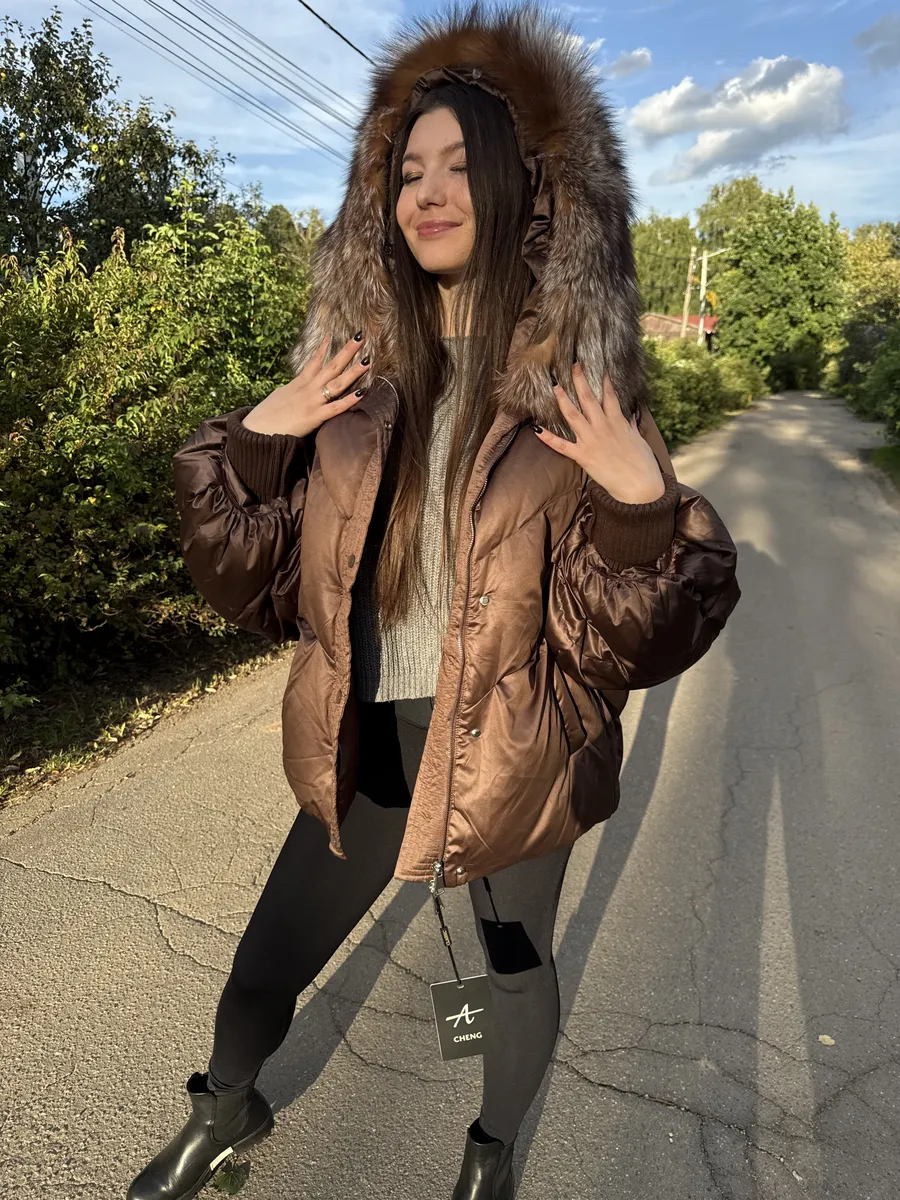 Пуховик зимний с натуральным мехом