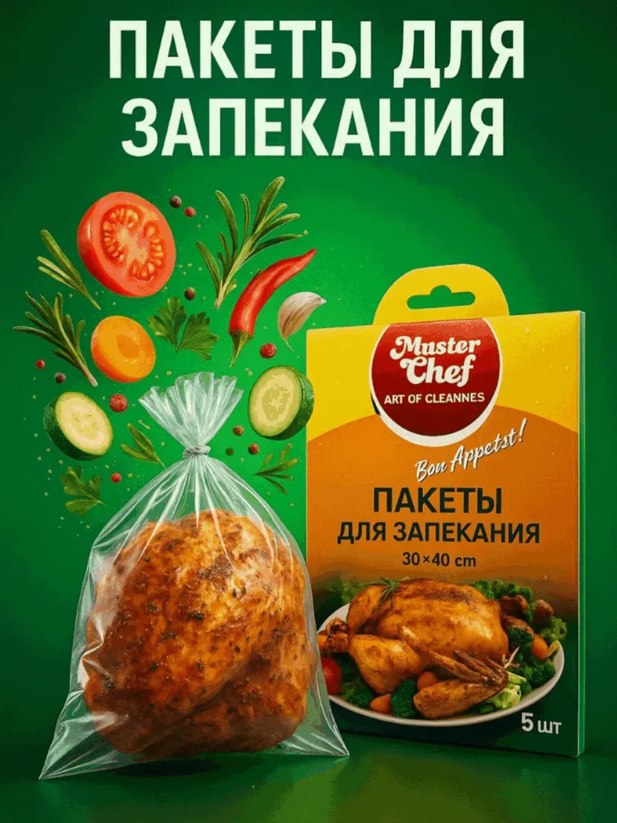 АЭА94 / Рукава-пакеты для запекания универсальные-5шт