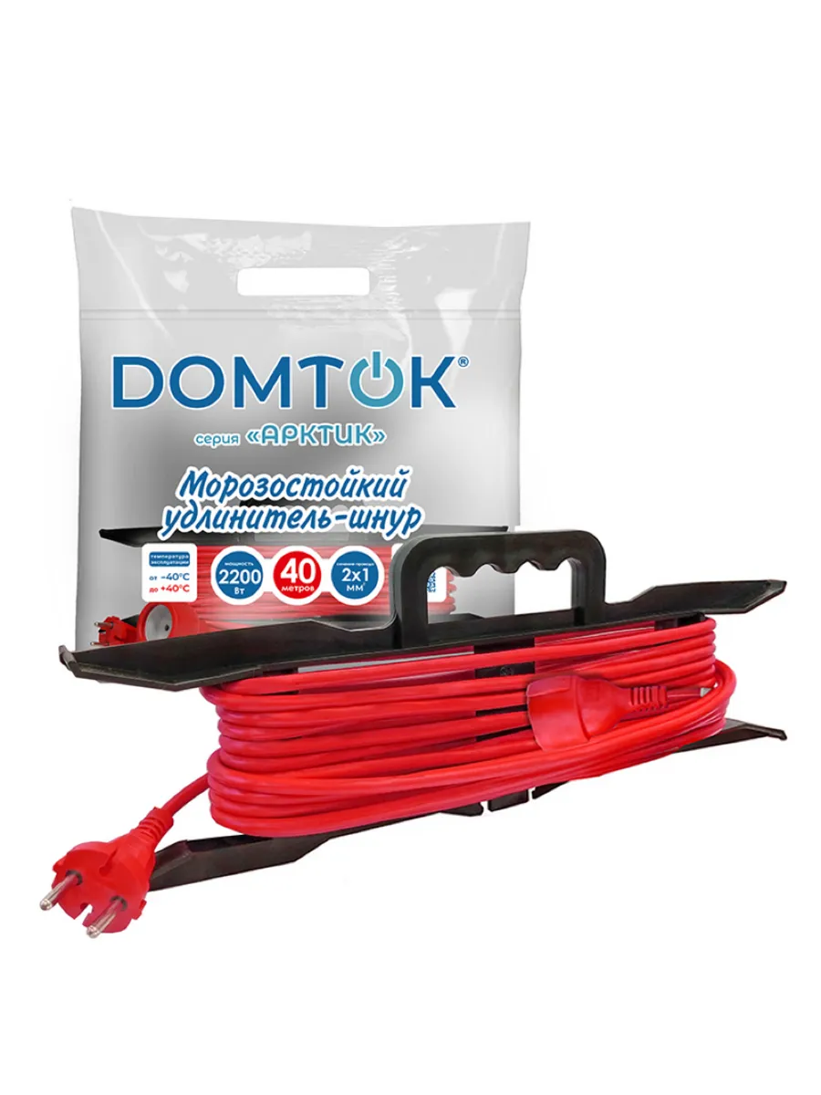 DOMTOK / Удлинитель силовой на рамке Домток КГ 2х1 10А 40м 2593