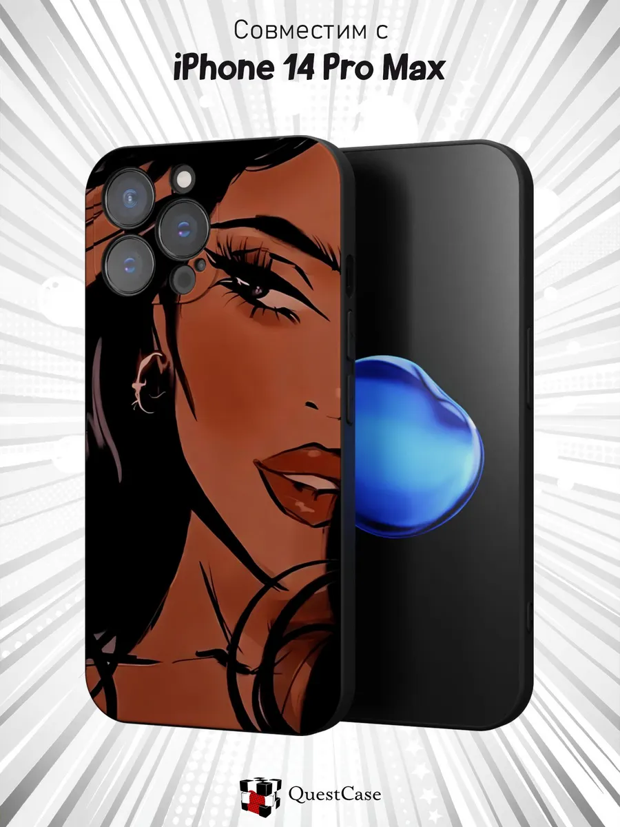 QuestCase / Чехол на Apple iPhone 14 Pro Max с принтом Девушка