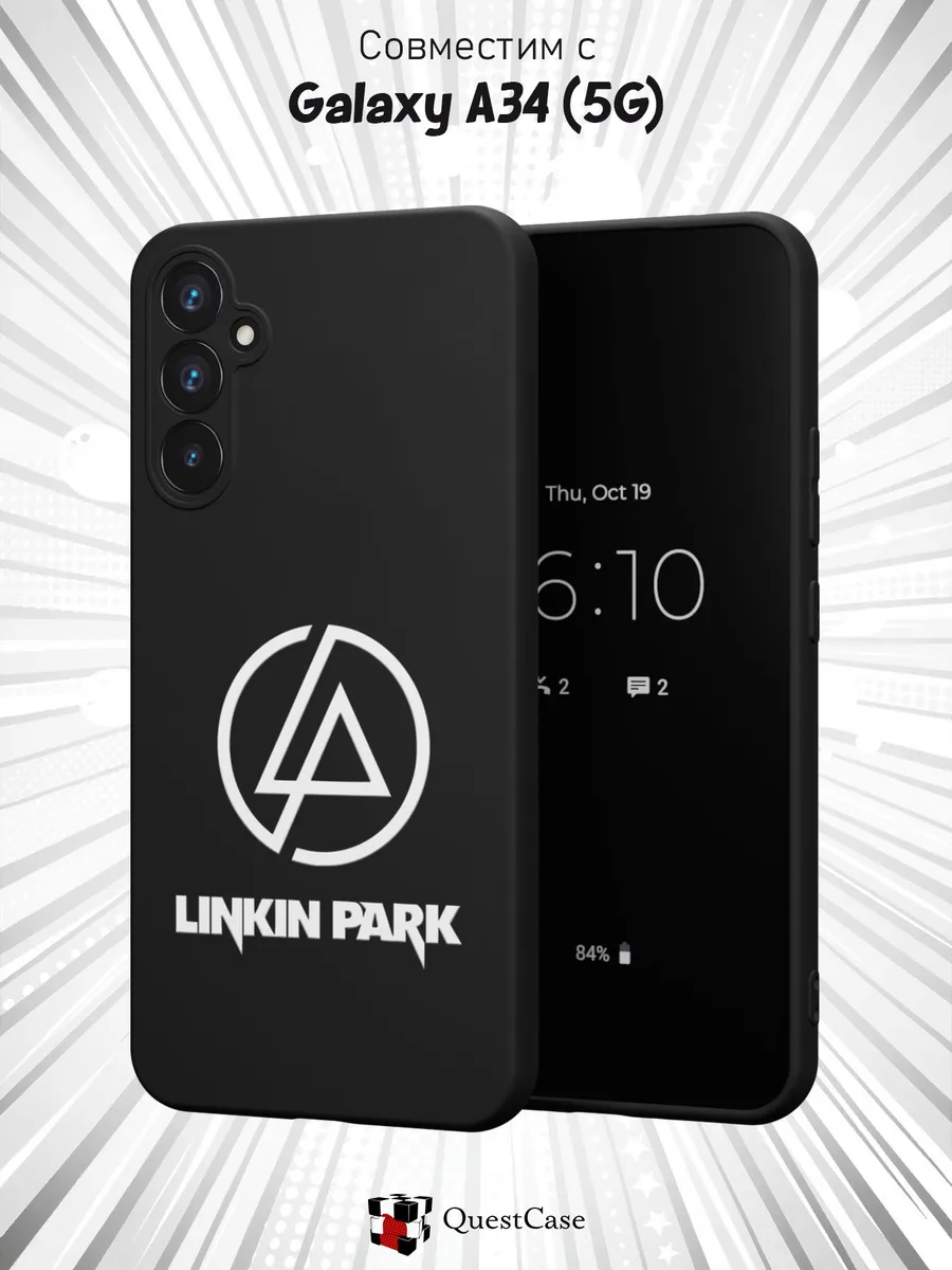 QuestCase / Чехол на Samsung A34 5G с принтом Linkin Park