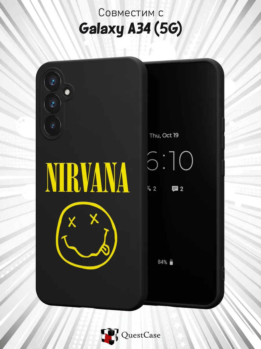 QuestCase / Чехол на Samsung A34 5G с принтом Nirvana