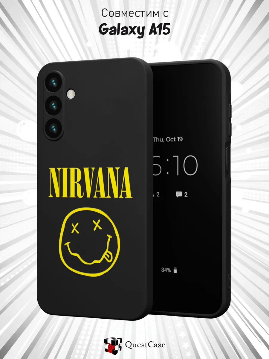 QuestCase / Чехол на Samsung Galaxy A15 с принтом Nirvana