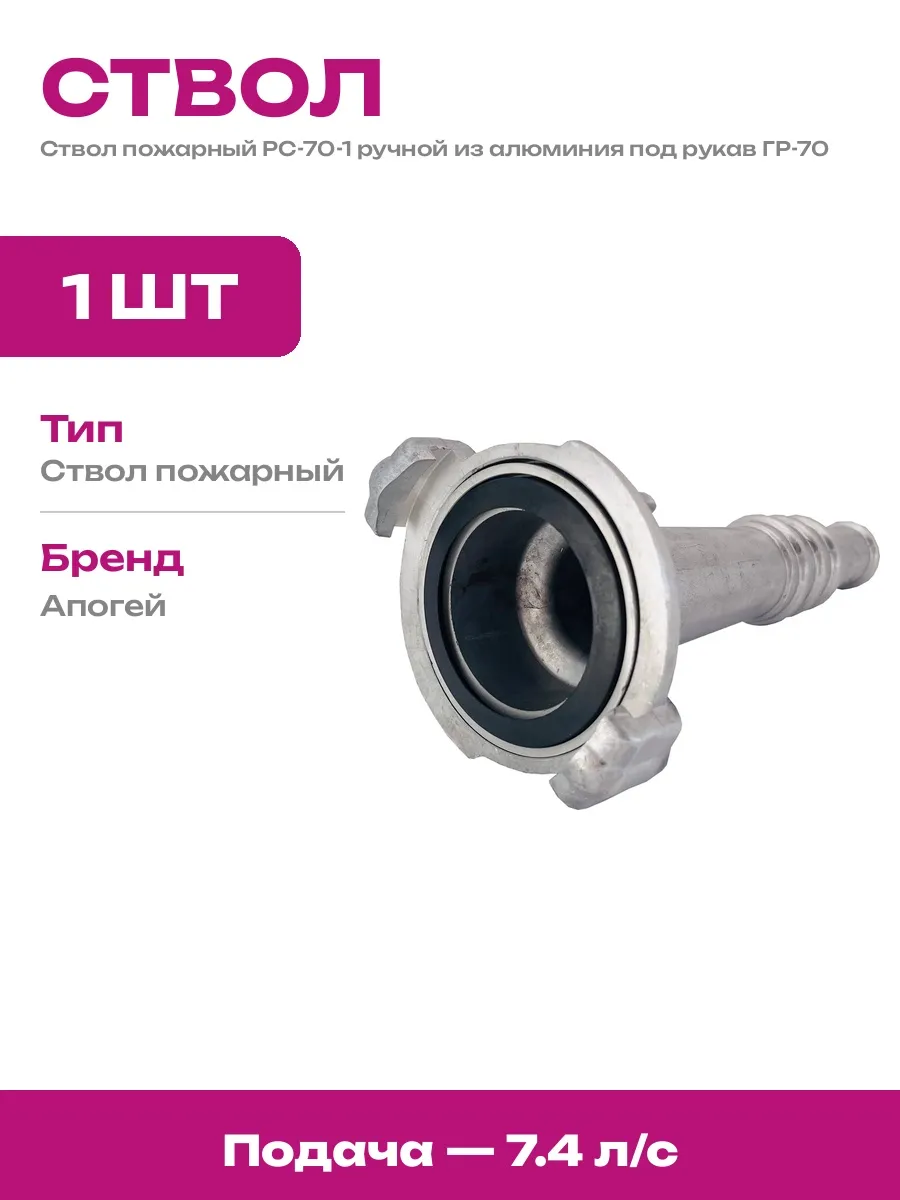 Ствол пожарный ручной РС алюминиевый для пожарного рукава