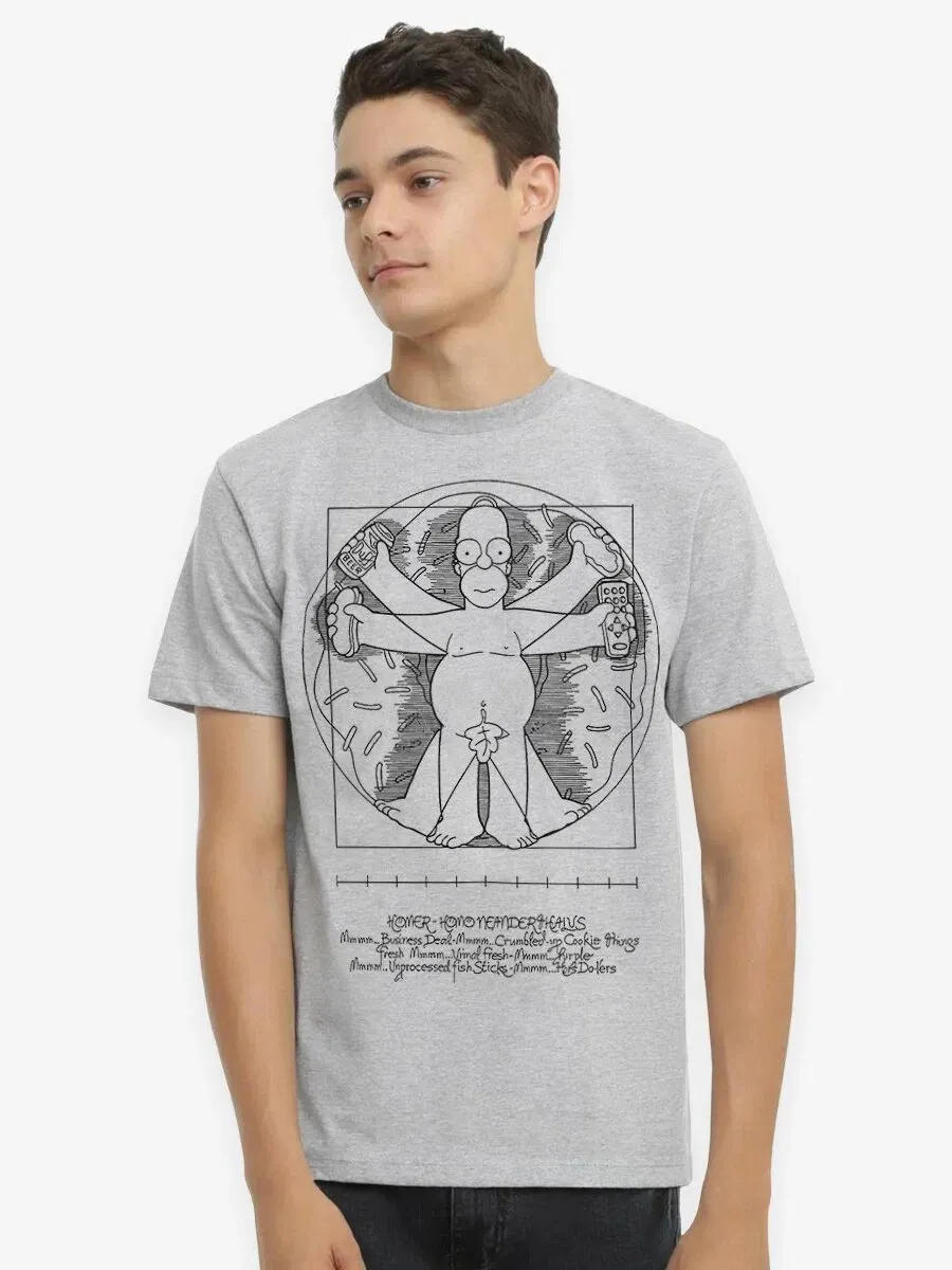Dream Shirts / Футболка с принтом Витрувианский Гомер Симпсоны Мужская