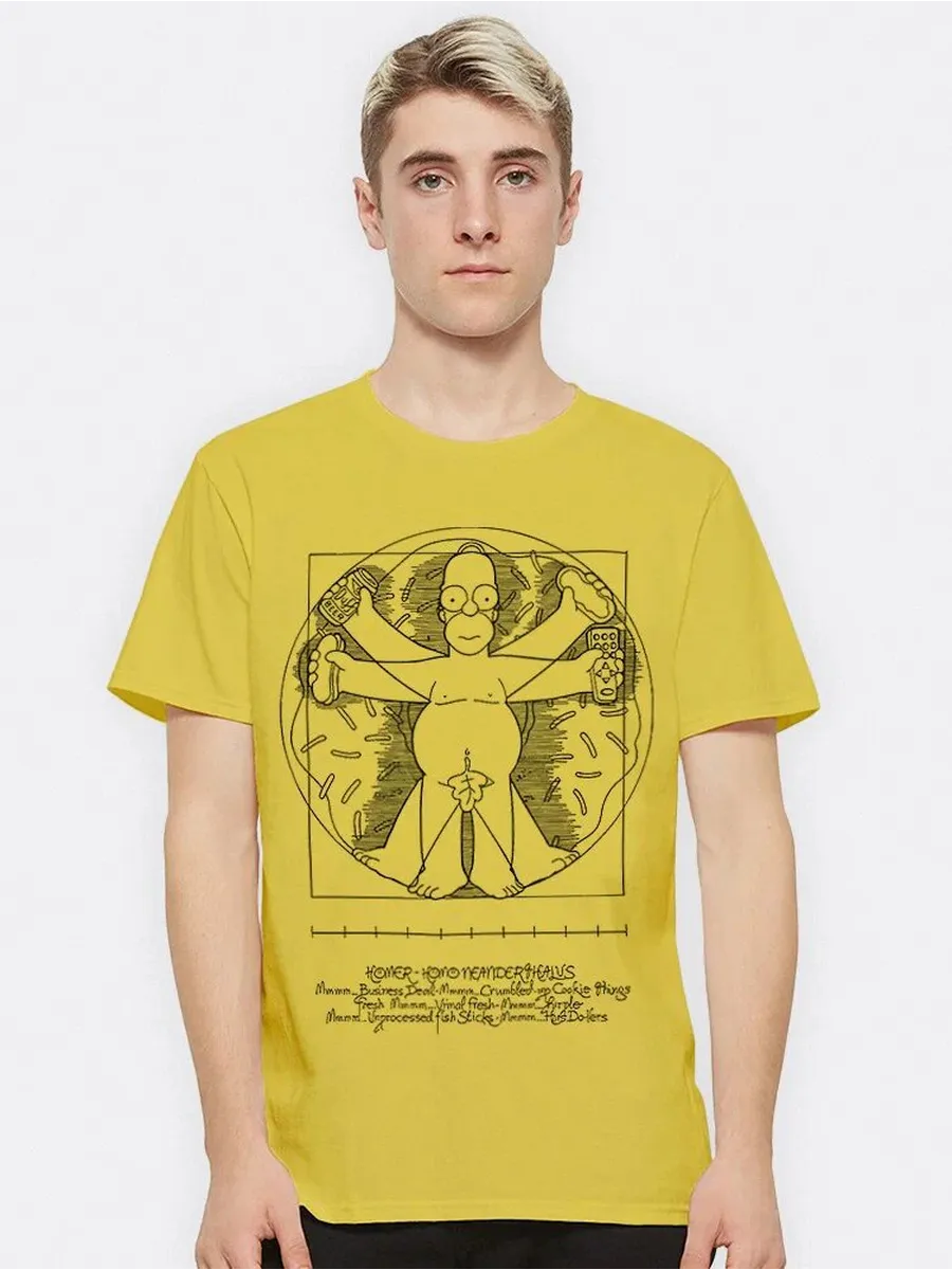 Dream Shirts / Футболка с принтом Витрувианский Гомер Симпсоны Мужская