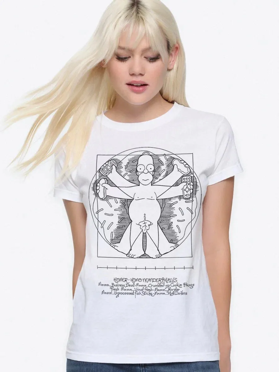 Dream Shirts / Футболка с принтом Витрувианский Гомер Симпсоны Женская