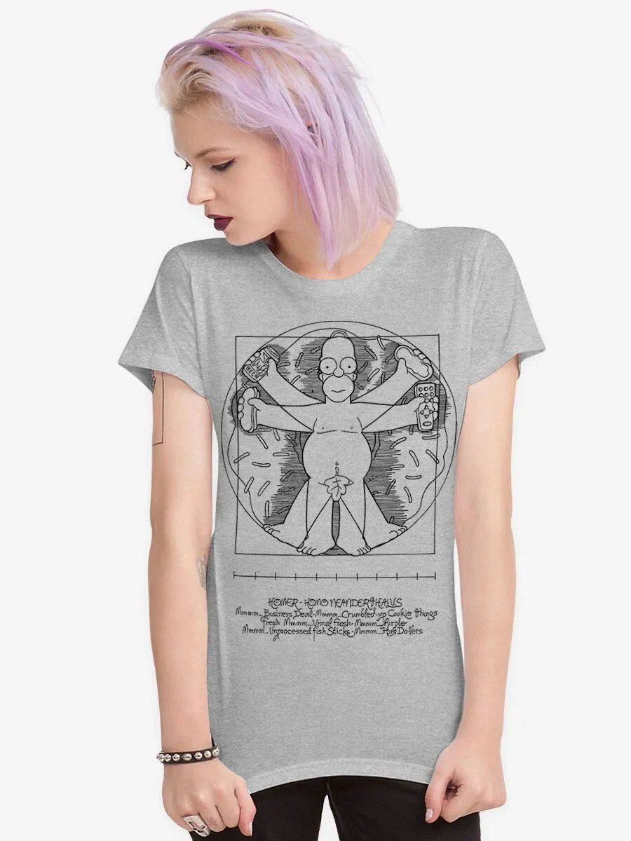 Dream Shirts / Футболка с принтом Витрувианский Гомер Симпсоны Женская