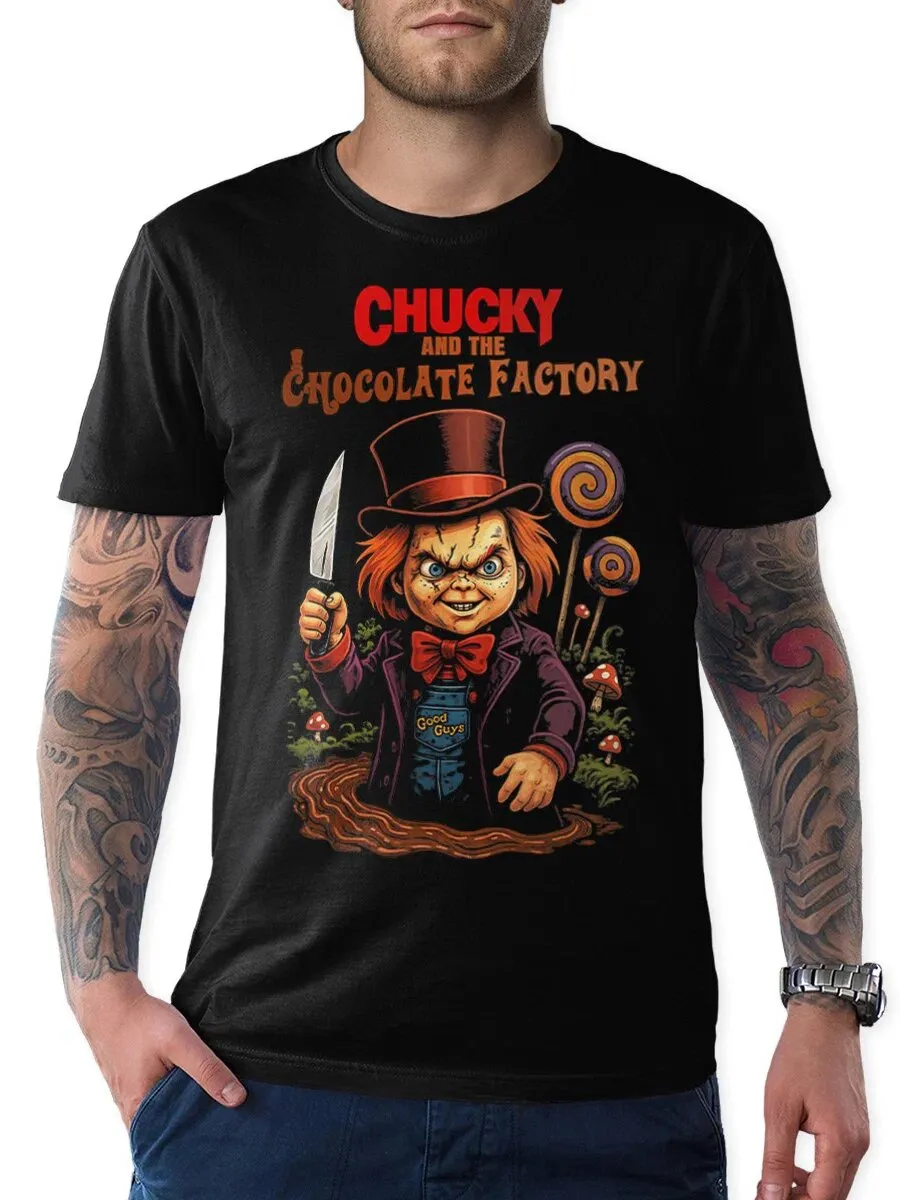 Dream Shirts / Футболка Чаки и Шоколадная фабрика Хоррор Мужская