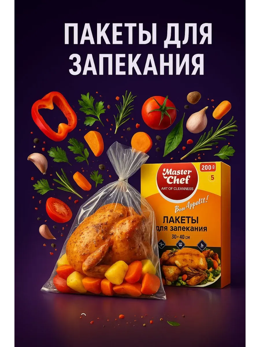 АЭА94 / Наш набор пакетов для запекания 30×40 см 5шт