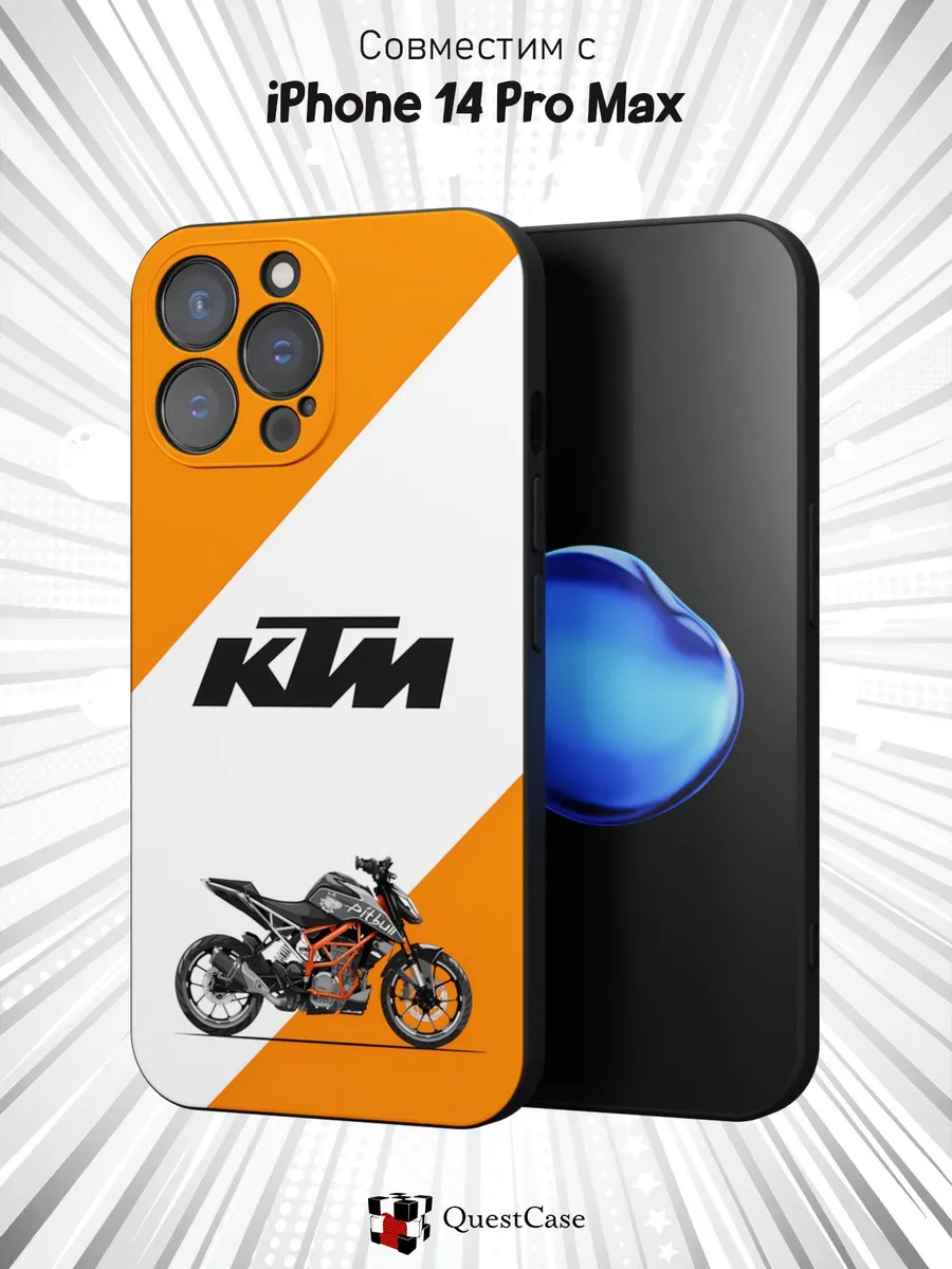 QuestCase / Чехол на Apple iPhone 14 Pro Max с принтом KTM