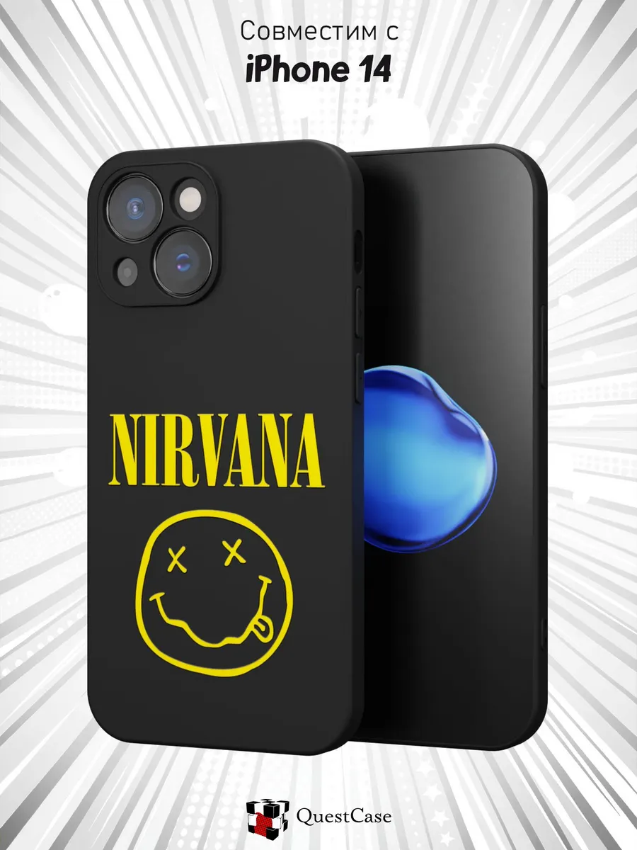 QuestCase / Чехол на Apple iPhone 14 с принтом Nirvana