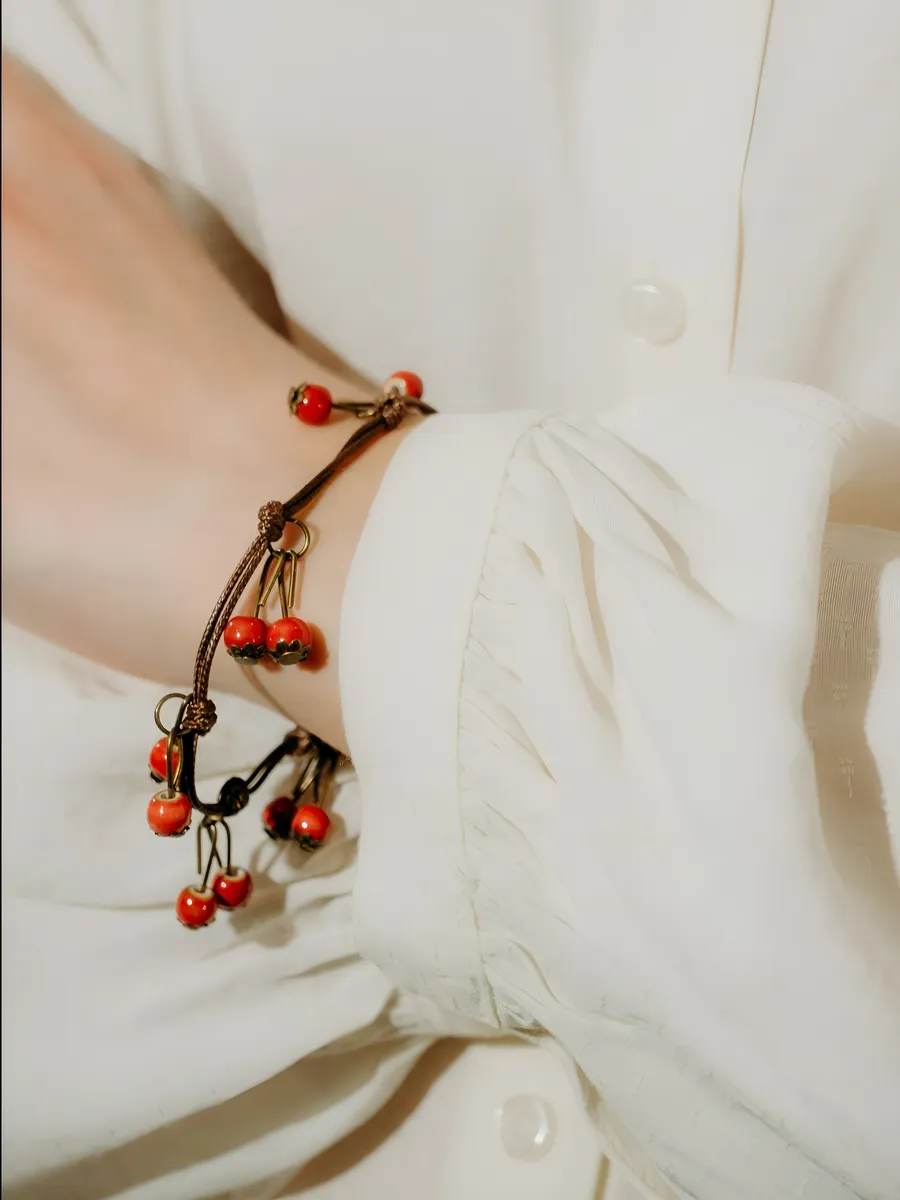 A&Accessories / Браслет керамический вишенки