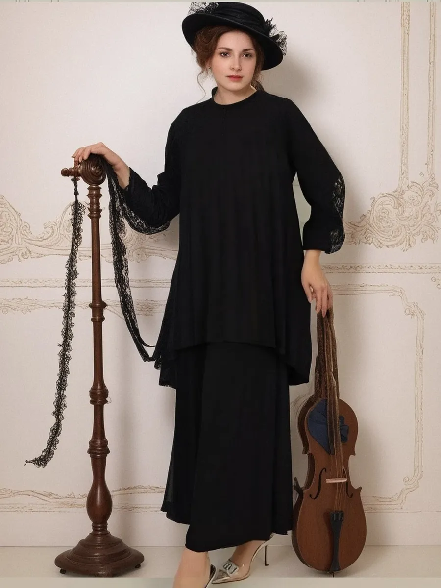 BonTon / Плиссированный костюм с кюлотами