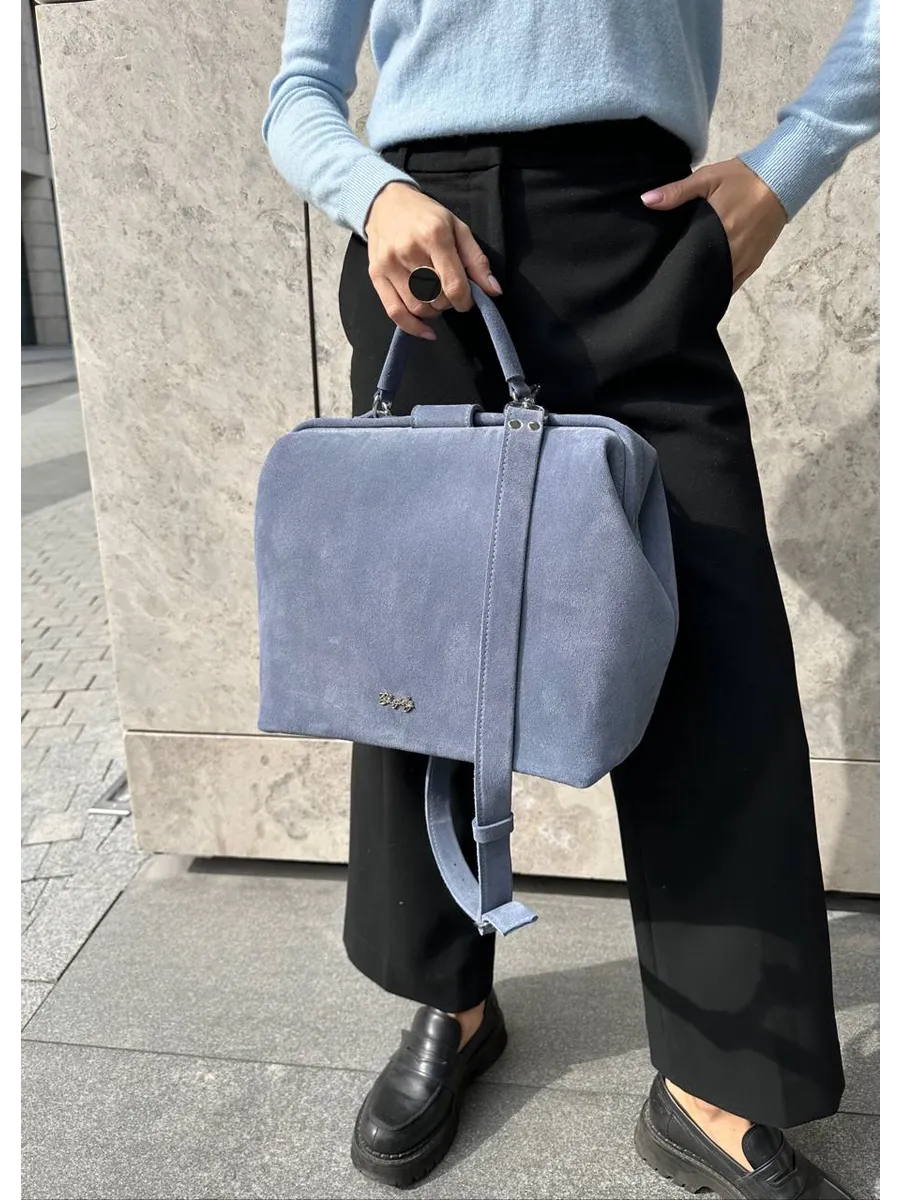 Shapely bags / Сумка саквояж натуральная замша на плечо