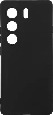 Чехол (клип-кейс) BORASCO Silicone Case, для Tecno Camon 40 Pro 4G, черный [75237]