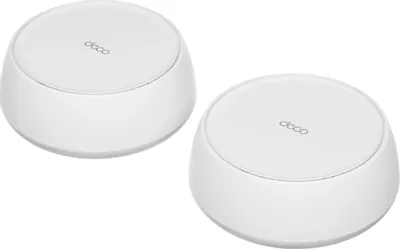 Бесшовный Mesh роутер TP-LINK Deco BE25,  Wi-Fi 7,  BE3600,  2.4/5ГГц, 2 WAN/LAN, белый, 2 шт. в комплекте [deco be25(2-pack)]