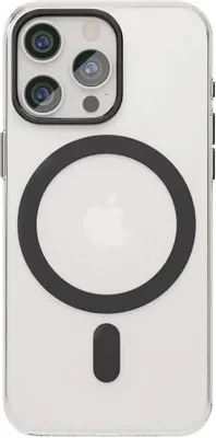 Чехол (клип-кейс) VLP Diamond, для Apple iPhone 15 Pro, прозрачный/черный [10510007]