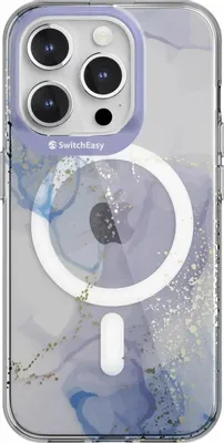 Чехол (клип-кейс) SWITCHEASY Artist M, для Apple iPhone 15 Pro, противоударный, прозрачный/фиолетовый [sph56p020ve23]