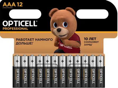 AAA Батарейка OPTICELL Professional LR03,  12 шт.