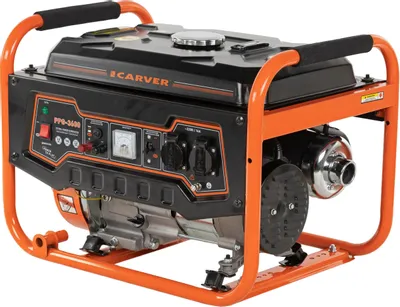 Бензиновый генератор CARVER PPG- 3600, 220/12 В, 2.8кВт [01.020.00003]