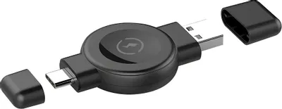 Беспроводное зарядное устройство PERO WB02,  USB-A, USB-C, 2.5Вт, 1A, черный