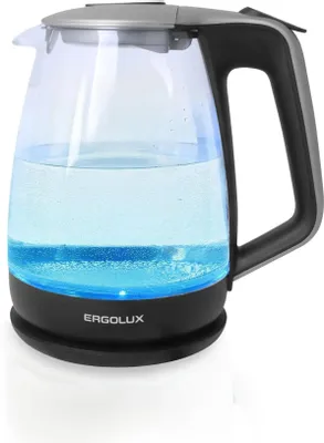 Чайник электрический ERGOLUX ELX-KG01-C42, 1.7л, стекло/пластик