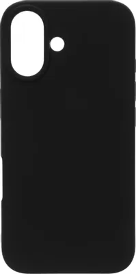 Чехол (клип-кейс) BORASCO Microfiber Case, для Apple iPhone 16, черный [73693]