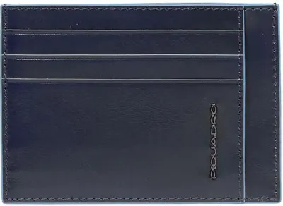 Чехол для кредитных карт Piquadro Blue Square PP2762B2R/BLU2, кожа натуральная, синий